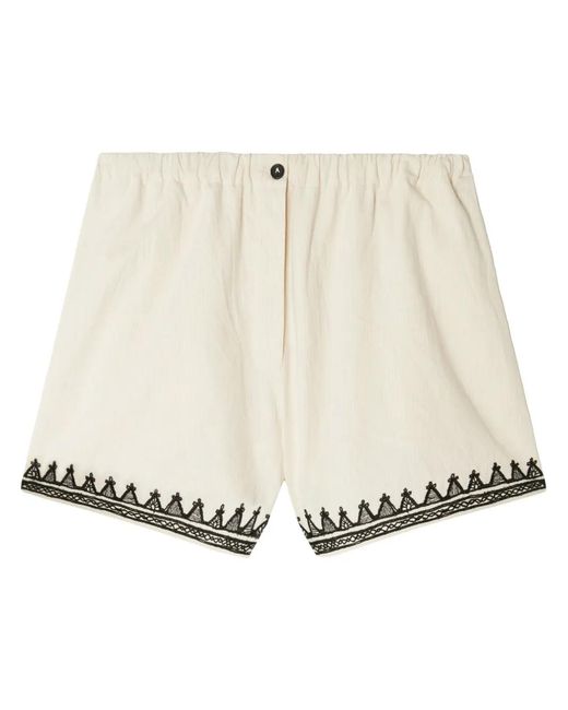 Alanui Natural Akasha Cotton-blend Shorts