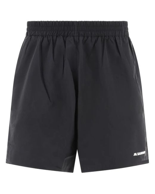 Jil Sander Shorts Met Elastische Taille in het Black voor heren