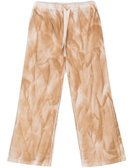 FEDERICO CINA Natural Tie Dye-print Lightweight Trousers for men