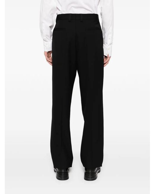 Versace Black Wool Tailored Trousers for men