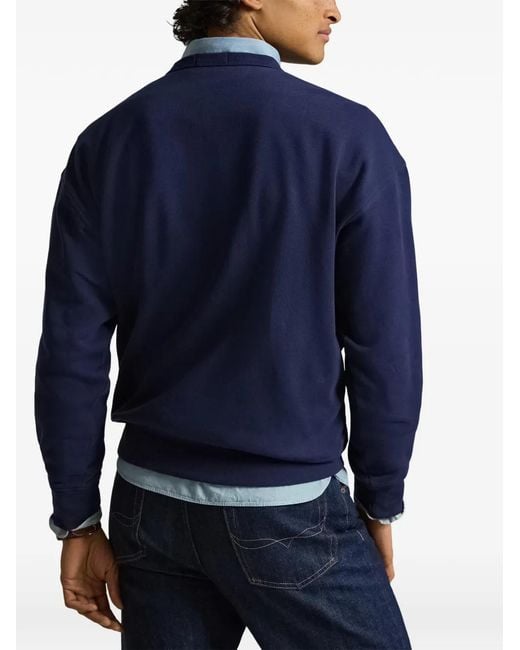Polo Ralph Lauren Blue Relaxed Fit Crewneck Sweatshirt With Historic 1986 Graphic for men