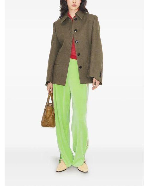 Tory Burch Green Button Wool Jacket