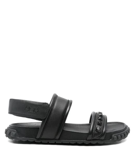 Ash Black Studded Strap Sandals