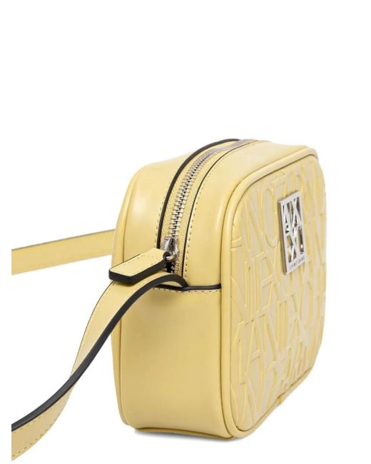 Borsa A Tracolla Con Placca Logo di ARMANI EXCHANGE in Metallic