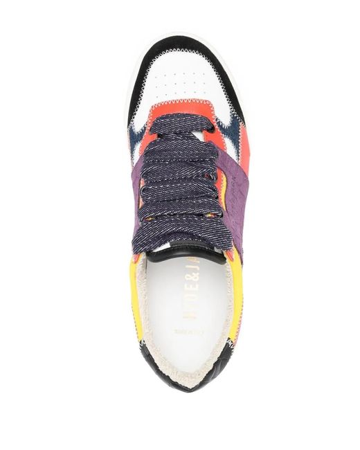 HIDE & JACK Black Raby Graffiti Sneakers
