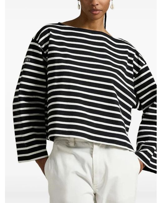 Polo Ralph Lauren Black Breton-Stripe Top