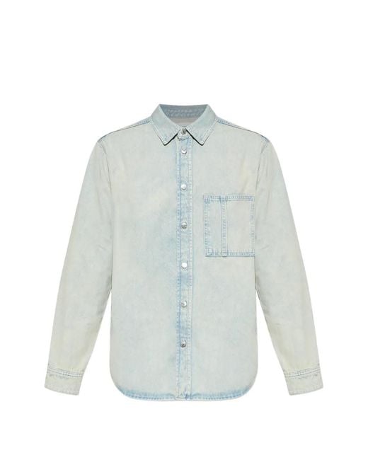 Samsøe & Samsøe Blue Sadamon Pocket Buttoned Shirt for men