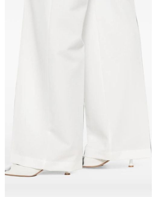The Archivia White Feather-Cuff Blazer