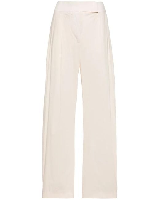 Pinko White Papillon Palazzo Pants