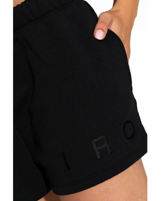 IRO Black Cresia Cotton Shorts