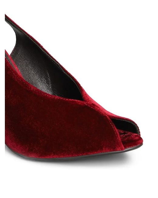 Lola Cruz Red Gabriette 95 Velvet Pumps