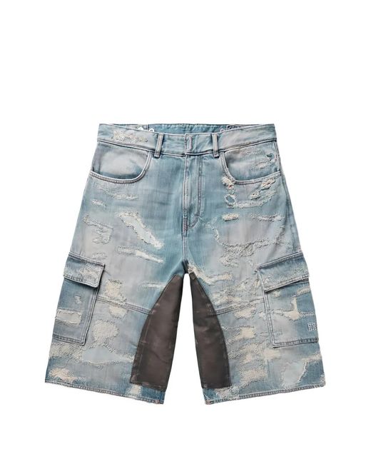 Shorts À Multiples Découpes Givenchy en coloris Blue