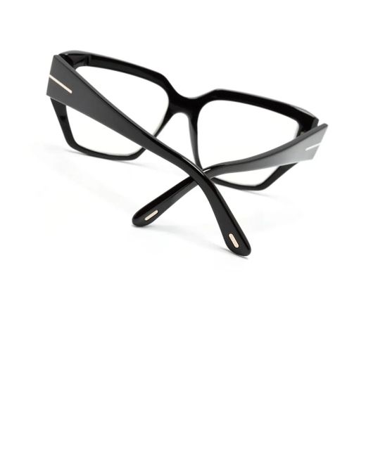 Tom Ford Black Geometric-Frame Glasses
