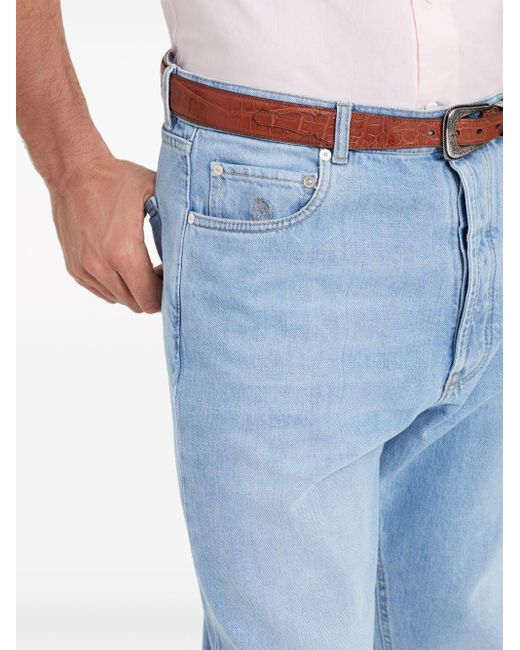 Brunello Cucinelli Blue Five-Pocket Jeans for men
