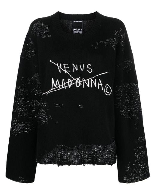 MISBHV Venus Madonna Wool Sweater in Black | Lyst