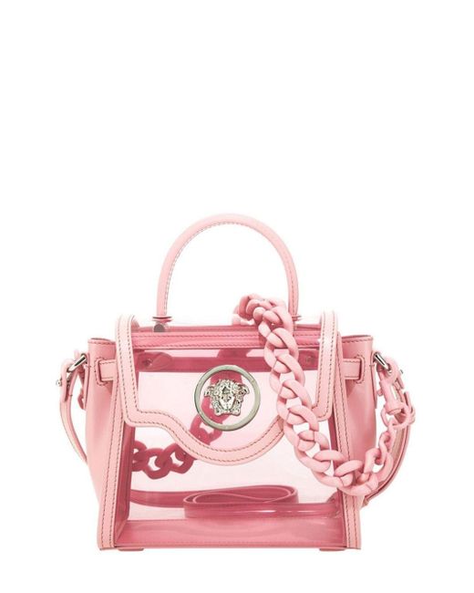 Versace Pink La Medusa Transparent Tote Bag