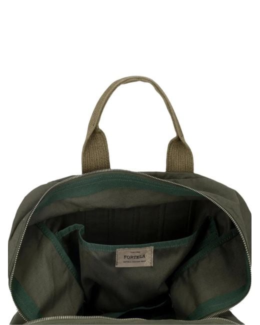 Fortela Green Aviatorbag Herringbone Zipped Travel Bag for men