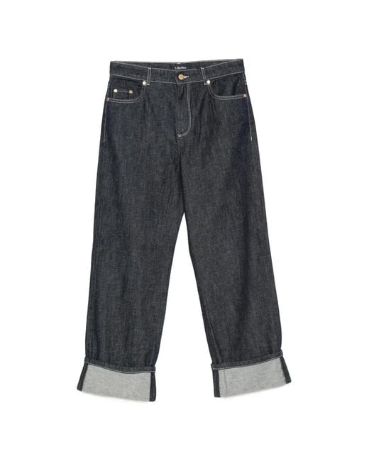 Max Mara Gray Poggio Turn-Up Cuff Jeans