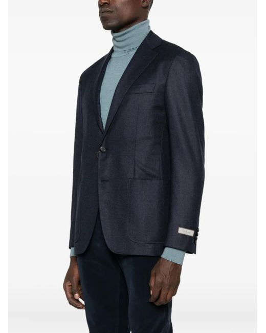 Canali Blue Patch-Pocket Two-Button Blazer for men