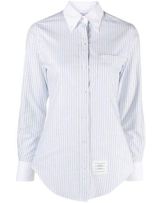 Camisa a rayas Thom Browne de color White