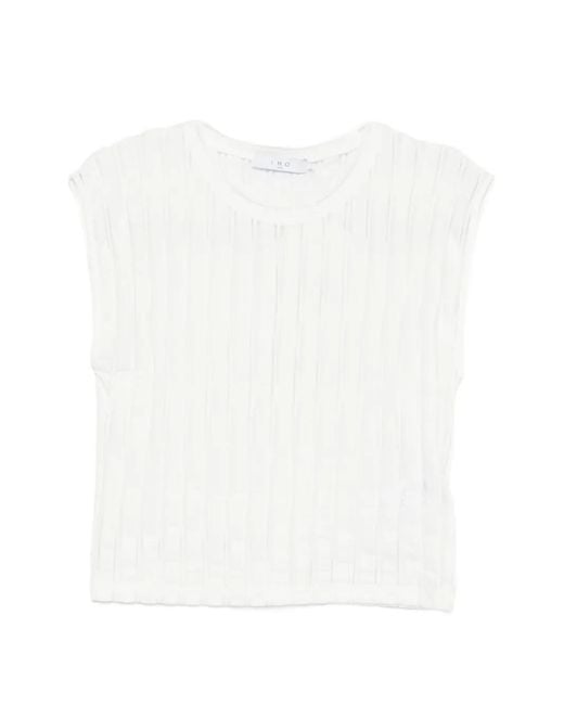 IRO White Uzelie Sheer-Panelled Sleeveless Cotton Top