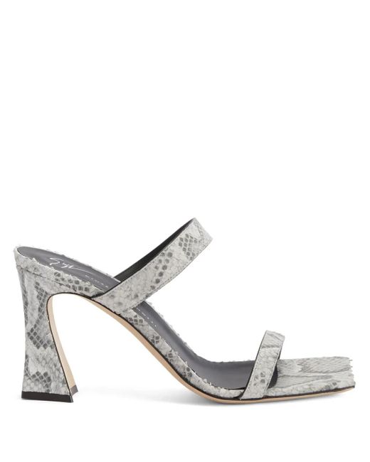 Giuseppe Zanotti Flaminia 85mm レザーミュール Metallic