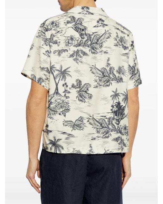 Zadig & Voltaire Hemd mit Blumen-Print in White für Herren