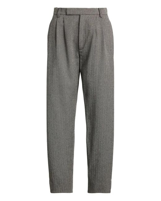 Ralph Lauren Gray Jeanne Pleated Tailored Trousers