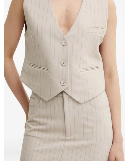 Gestuz Natural Joellegz Pinstripe Vest