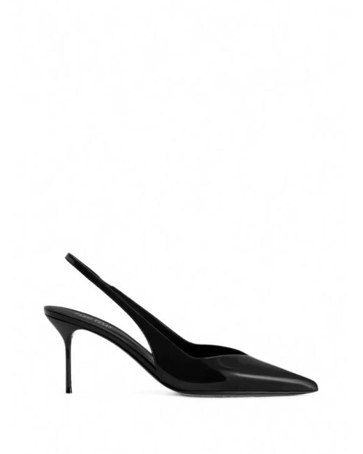 Paris Texas Black Lidia Pointed-Toe Slingback Pumps