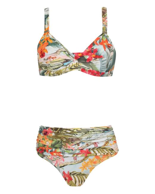 Bikini con estampado tropical Lygia & Nanny de color Green