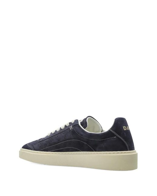 DSquared² Blue Suede Lace-Up Sneakers