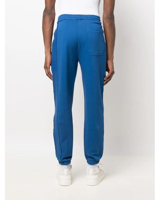 Helmut Lang Blue Drawstring Track Pants for men