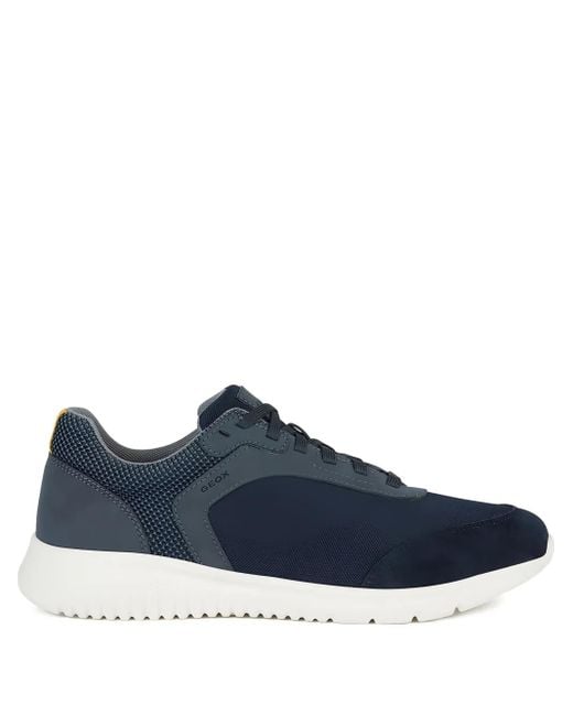 Geox Blue Monreale Mesh-Panel Sneakers for men