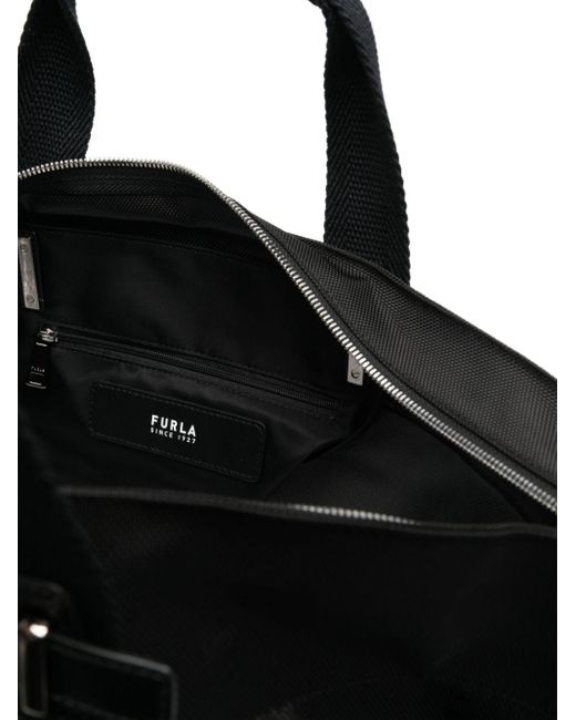 Furla Black Large Giove Cordura Tote Bag