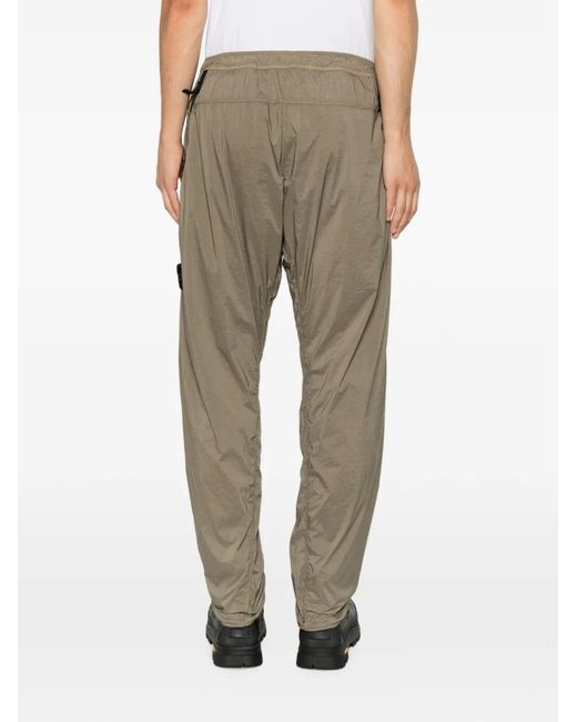 Stone Island Gray Compass-Motif Track Pants for men