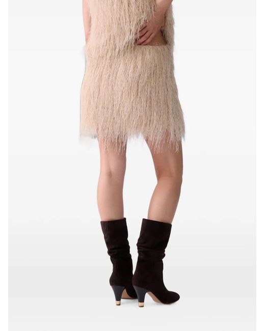 Liu Jo Natural Fringe Mini Skirt