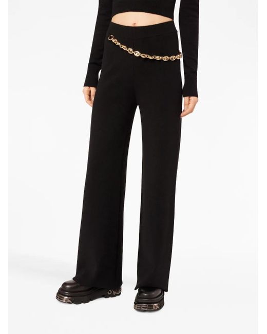Rabanne Blue Wide Leg Trousers With Belt
