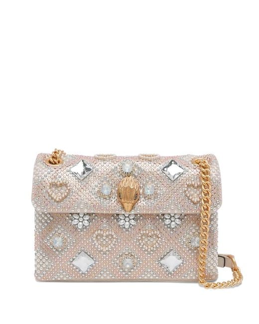 Kurt Geiger Natural Crystal-Embellishment Shoulder Bag
