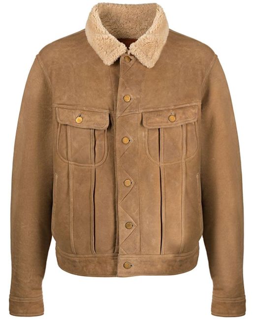 RRL Brown Roarke Shearling Jacket for men
