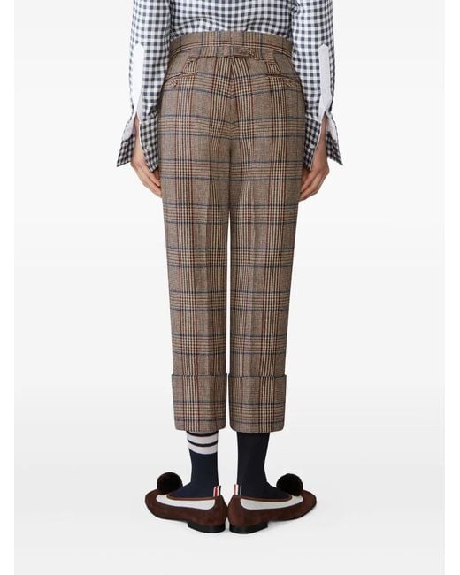 Thom Browne Gray Hunting Tweed Trousers for men