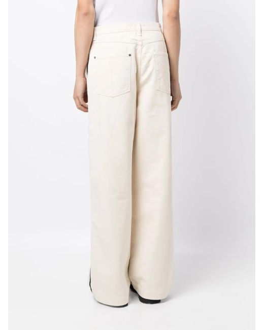 Peter Do White High-Rise Wide-Leg Jeans for men