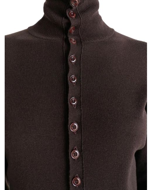 Cárdigan con cuello alto Lemaire de color Black