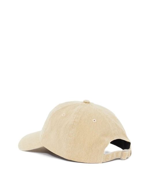 sunflower Natural Distressed-Effect Embroidered Cap for men