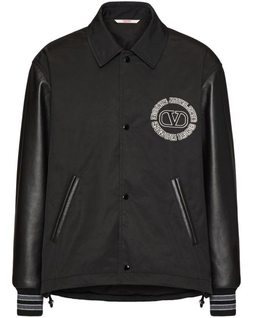 Valentino Garavani logo-print Leather Jacket - Farfetch