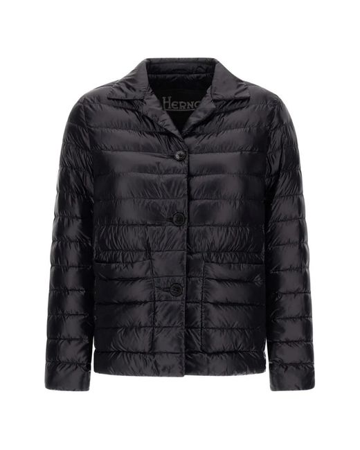 Herno Ultralight Gewatteerde Blazer in het Black