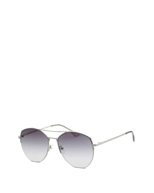 Calvin Klein White Geometric-Frame Sunglasses for men