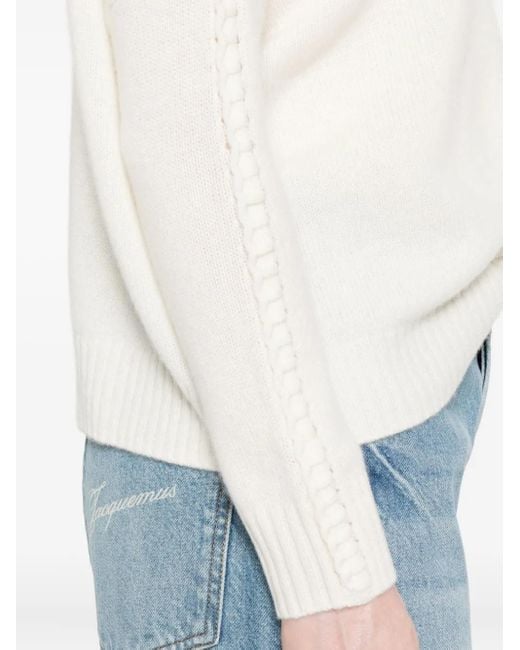 Kujten White Turtleneck Sweater