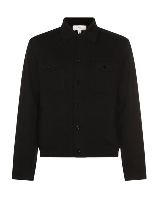 メンズ Lardini ウールジャケット Black