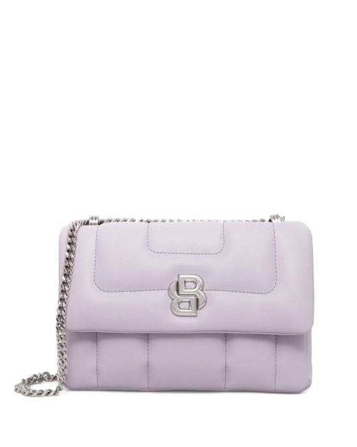 Boss Purple Logo-Plaque Crossbody Bag